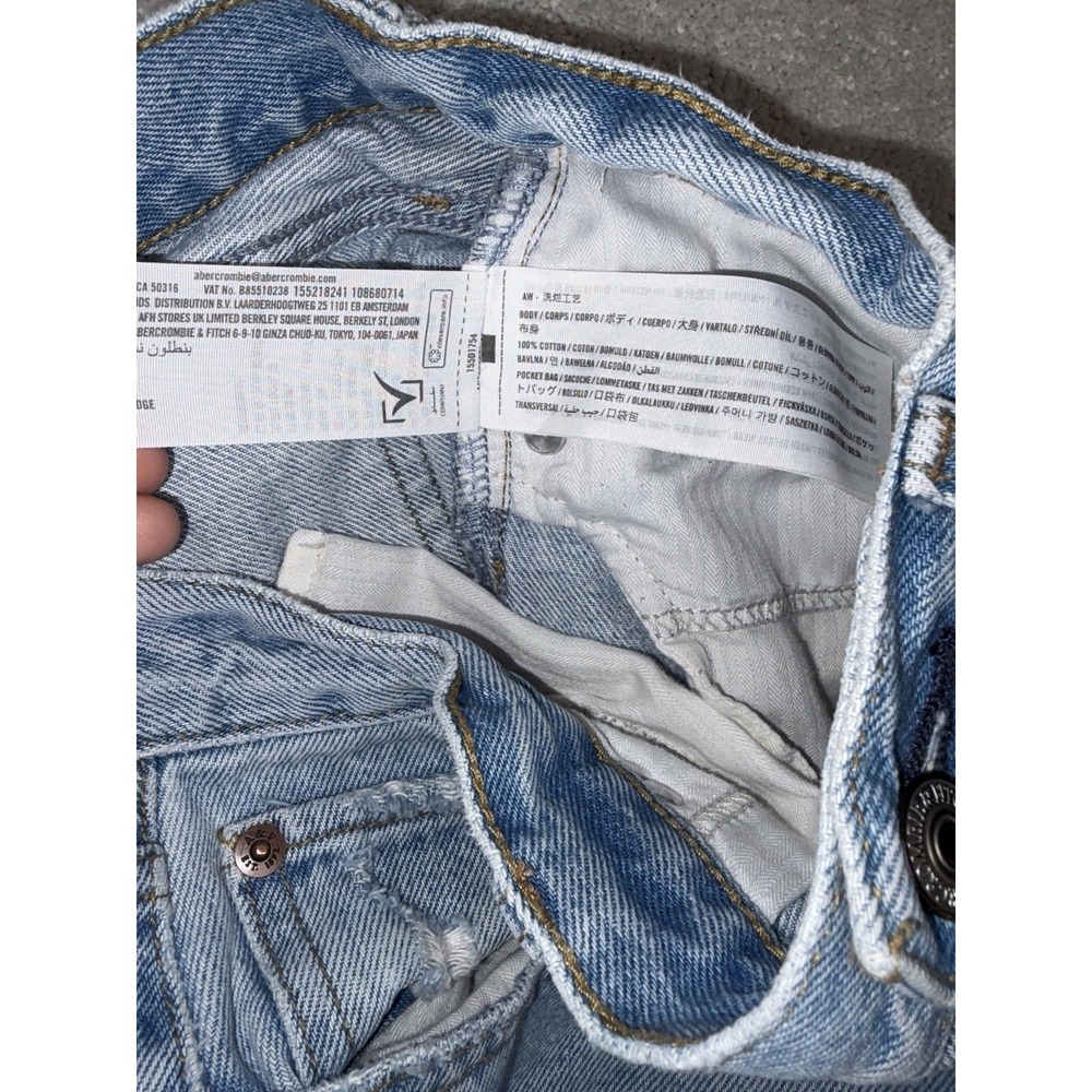 Abercrombie & Fitch The Barrel Jean Mid Rise Women's Size 28 Reg *spot On Leg - Picture 6 of 11